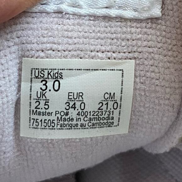 VANS Kids Off The Wall High Top Sneakers Ocean Print Back Zip 751505 Sz 3 - Picture 12 of 12